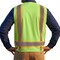 Zfeel ZF304 Hi-Vis Reflective Safety Vest Polyester Mesh Zip Front Multi Pocket Work Safety Vest Neon Orange Yellow 4 Pack